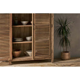 Ibo Large Reclaimed Wooden Slatted Cabinet - Natural
