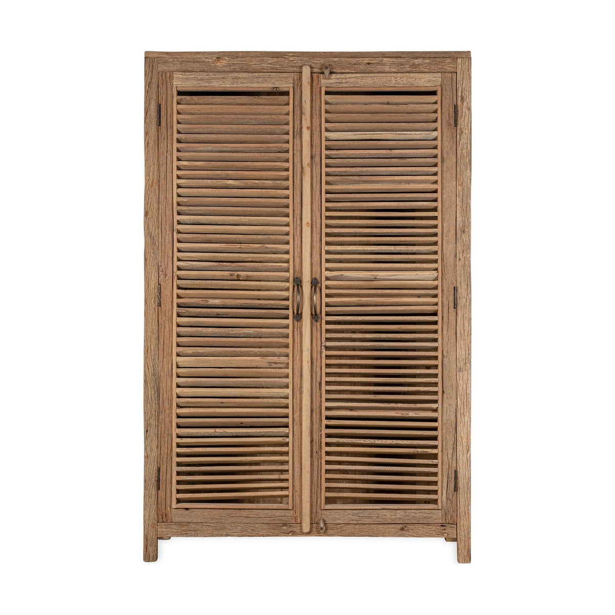 Ibo Large Reclaimed Wooden Slatted Cabinet - Natural