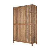 Ibo Large Reclaimed Wooden Slatted Cabinet - Natural