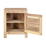 Ibo Small Reclaimed Wooden Slatted Cabinet - Natural