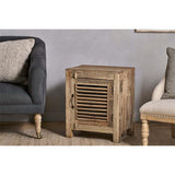 Ibo Small Reclaimed Wooden Slatted Cabinet - Natural