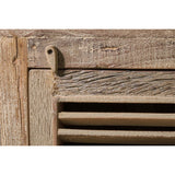 Ibo Small Reclaimed Wooden Slatted Cabinet - Natural
