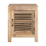 Ibo Small Reclaimed Wooden Slatted Cabinet - Natural