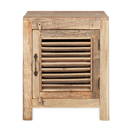 Ibo Small Reclaimed Wooden Slatted Cabinet - Natural