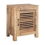 Ibo Small Reclaimed Wooden Slatted Cabinet - Natural