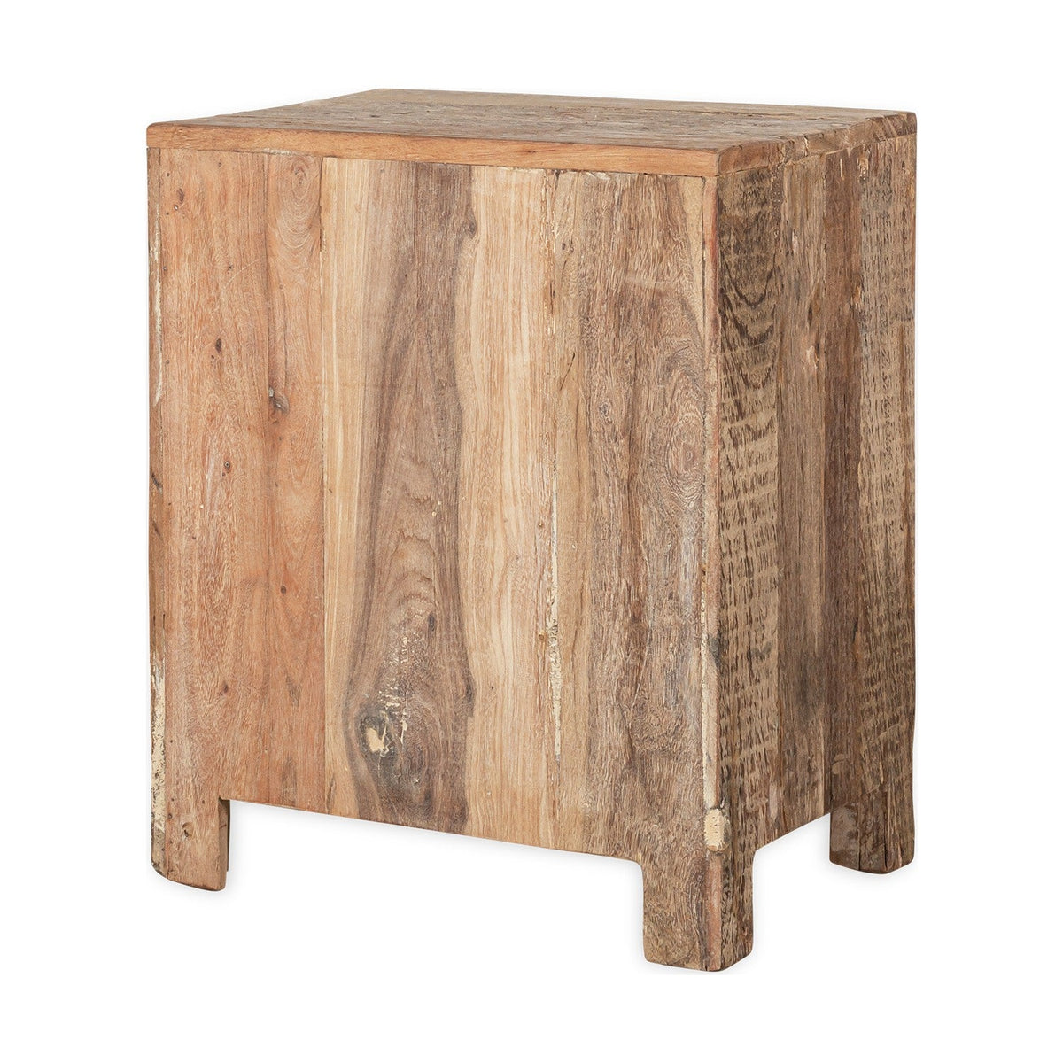 Ibo Small Reclaimed Wooden Slatted Cabinet - Natural