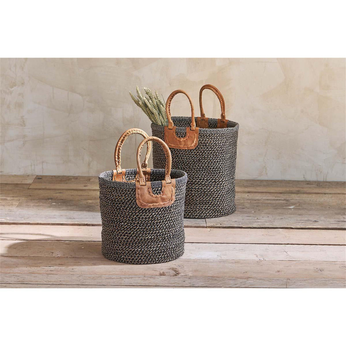 Indra Large Coil Storage Basket - Charcoal