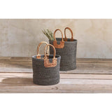 Indra Large Coil Storage Basket - Charcoal