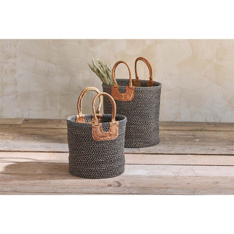 Indra Large Coil Storage Basket - Charcoal