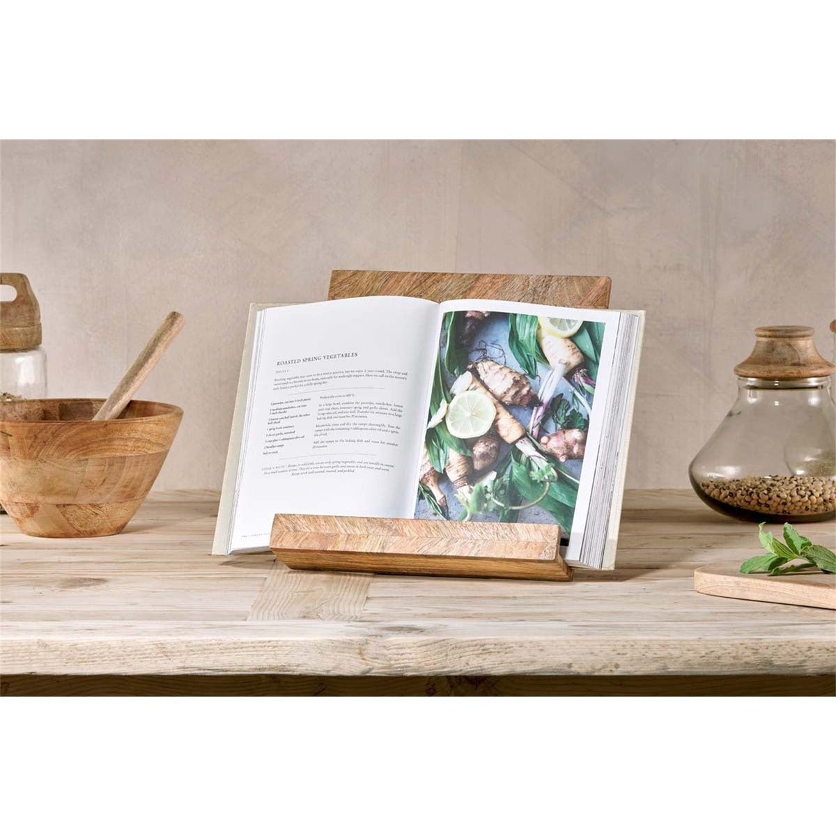 Imsa Mango Wood Cookbook Stand - Natural