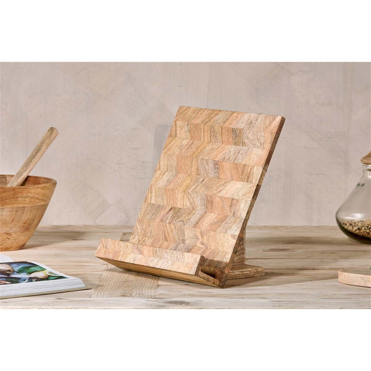 Imsa Mango Wood Cookbook Stand - Natural
