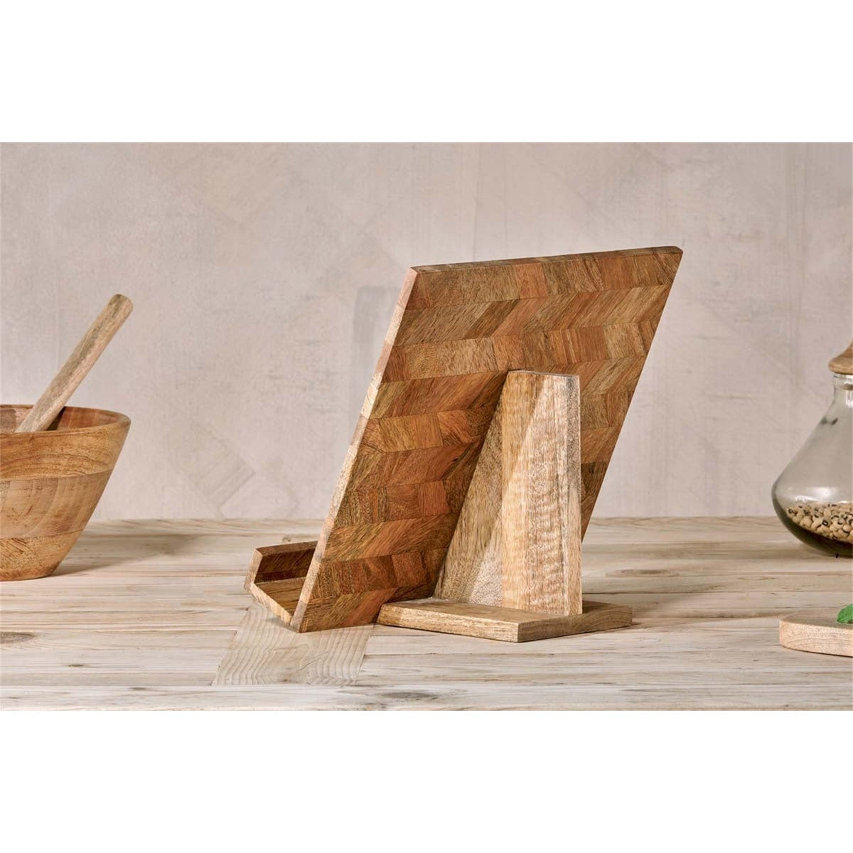 Imsa Mango Wood Cookbook Stand - Natural