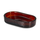 Ilcoso Recycled Hammered Glass Soap Dish - Amber