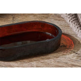 Ilcoso Recycled Hammered Glass Soap Dish - Amber