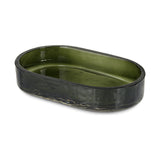 Ilcoso Recycled Hammered Glass Soap Dish - Green