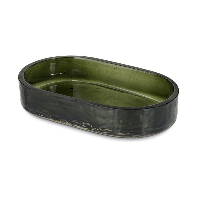 Ilcoso Recycled Hammered Glass Soap Dish - Green