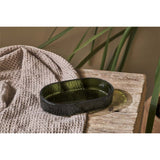 Ilcoso Recycled Hammered Glass Soap Dish - Green