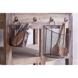 Inkollu Wall Hung Storage Basket - Aged Brass - Set of 2