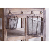 Inkollu Wall Hung Storage Basket - Aged Brass - Set of 2