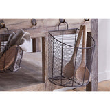 Inkollu Wall Hung Storage Basket - Aged Brass - Set of 2