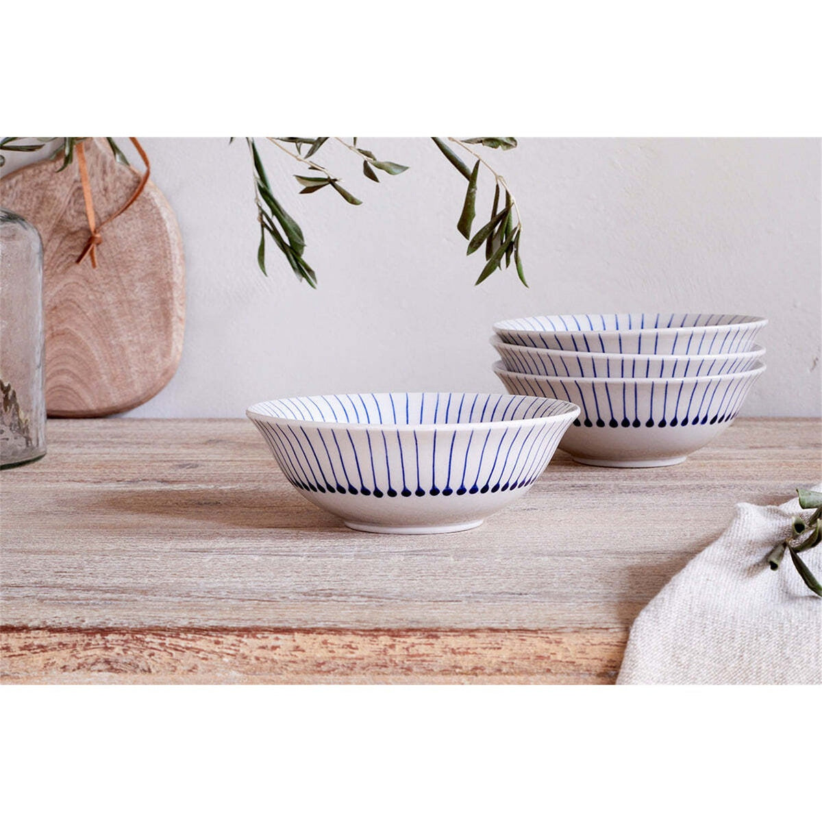 Iba Large Ceramic Cereal Bowl - Indigo