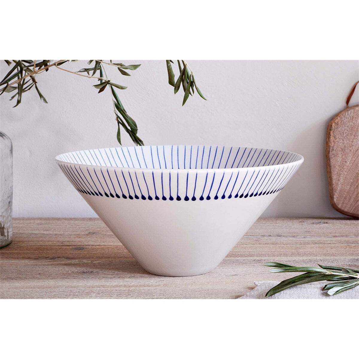 Iba Large Ceramic Serving Bowl - Indigo