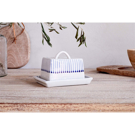 Iba Ceramic Butter Dish - Indigo