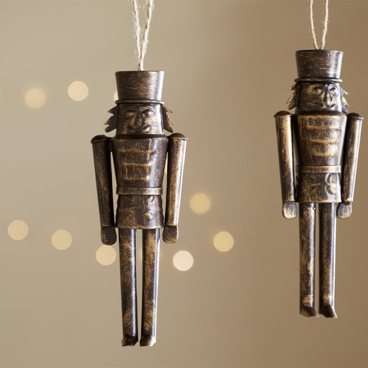 Imay Nutcracker Decoration - Antique Brass - Set of 2