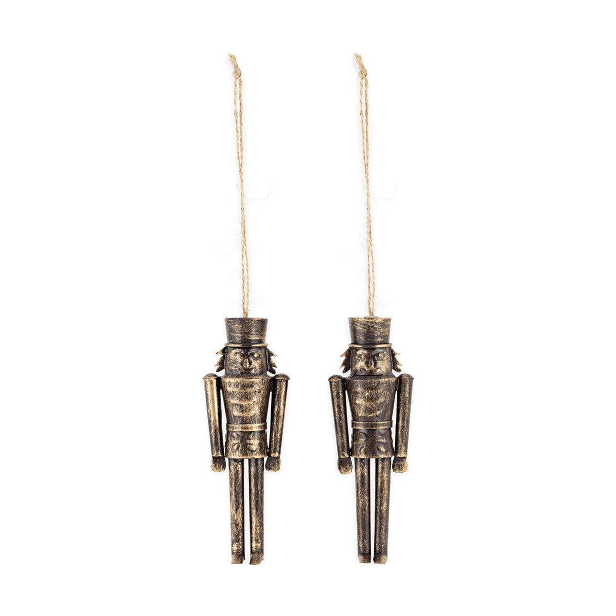 Imay Nutcracker Decoration - Antique Brass - Set of 2