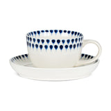 Indigo Drop Ceramic Cup and Saucer - Indigo