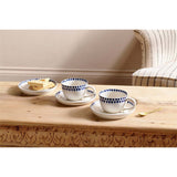 Indigo Drop Ceramic Cup and Saucer - Indigo