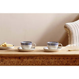 Indigo Drop Ceramic Cup and Saucer - Indigo