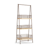 Indore Mango Wood Caddy - Aged Brass