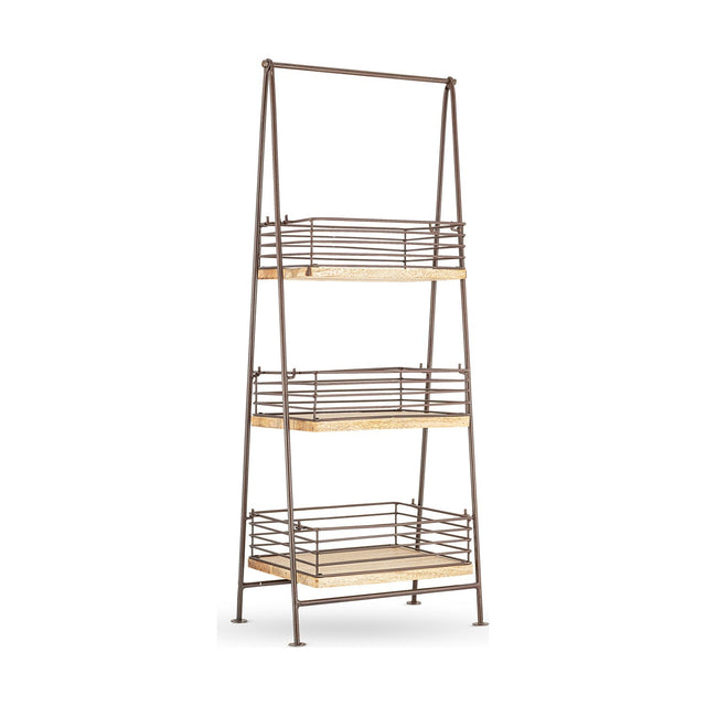 Indore Mango Wood Caddy - Aged Brass