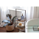 Indore Mango Wood Caddy - Aged Brass