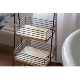 Indore Mango Wood Caddy - Aged Brass