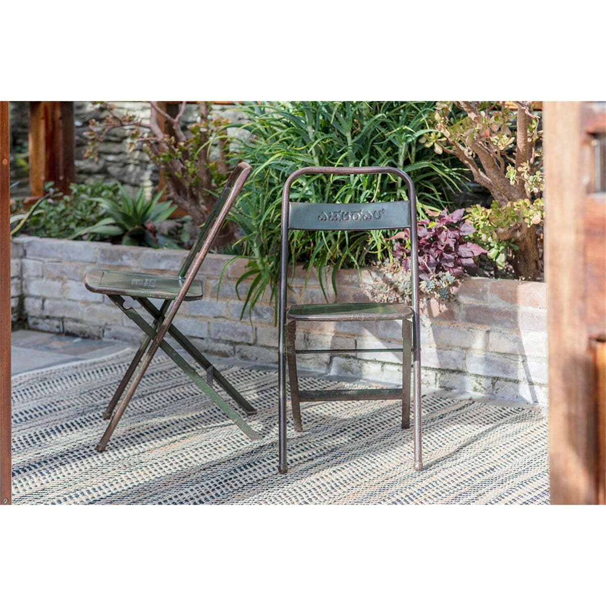 Ishan Reclaimed Iron Folding Chair