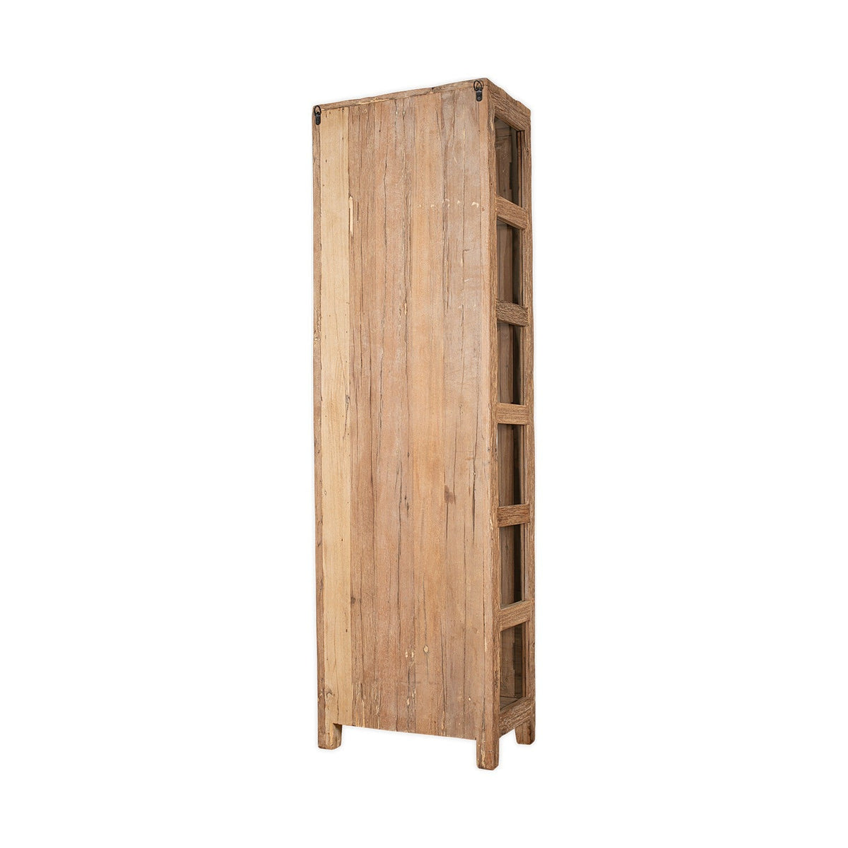 Ibo Tall Reclaimed Wood Display Cabinet - Natural