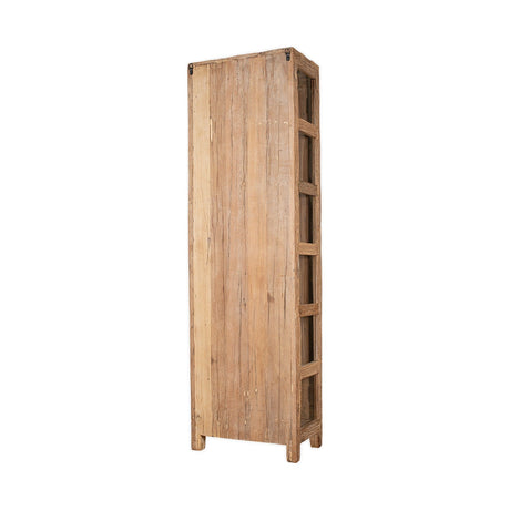 Ibo Tall Reclaimed Wood Display Cabinet - Natural