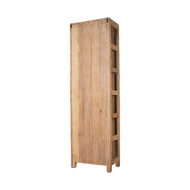 Ibo Tall Reclaimed Wood Display Cabinet - Natural
