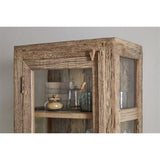 Ibo Tall Reclaimed Wood Display Cabinet - Natural