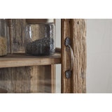 Ibo Tall Reclaimed Wood Display Cabinet - Natural