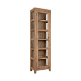 Ibo Tall Reclaimed Wood Display Cabinet - Natural