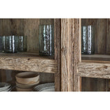 Ibo Wide Reclaimed Wood & Glass Display Cabinet - Natural