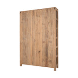 Ibo Wide Reclaimed Wood & Glass Display Cabinet - Natural
