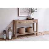 Ibo Reclaimed Wood 3 Drawer Console Table - Natural