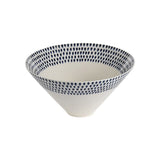 Indigo Drop Large Serving Bowl - Cream & Indigo