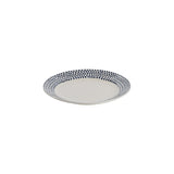 Indigo Drop Ceramic Dinner Plate - Cream & Indigo