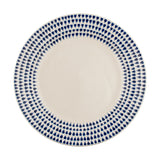 Indigo Drop Ceramic Side Plate - Cream & Indigo