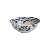 Indigo Drop Cereal Bowl - Cream & Indigo